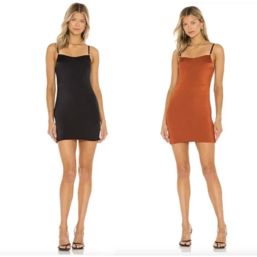 We Are Hah - REVERSIBLE Black and Orange Mini Dress